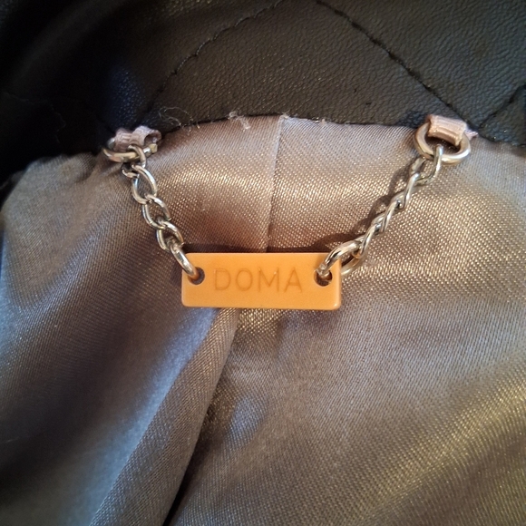 Doma Genuine Leather Quilted Bomber Jacket Size Small - Picture 8 of 10